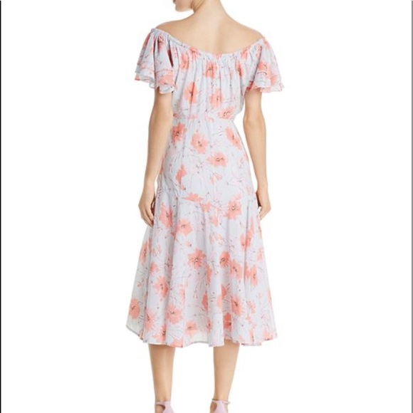 NEW Rebecca Taylor Louise Floral Midi Dress - Picture 4 of 5